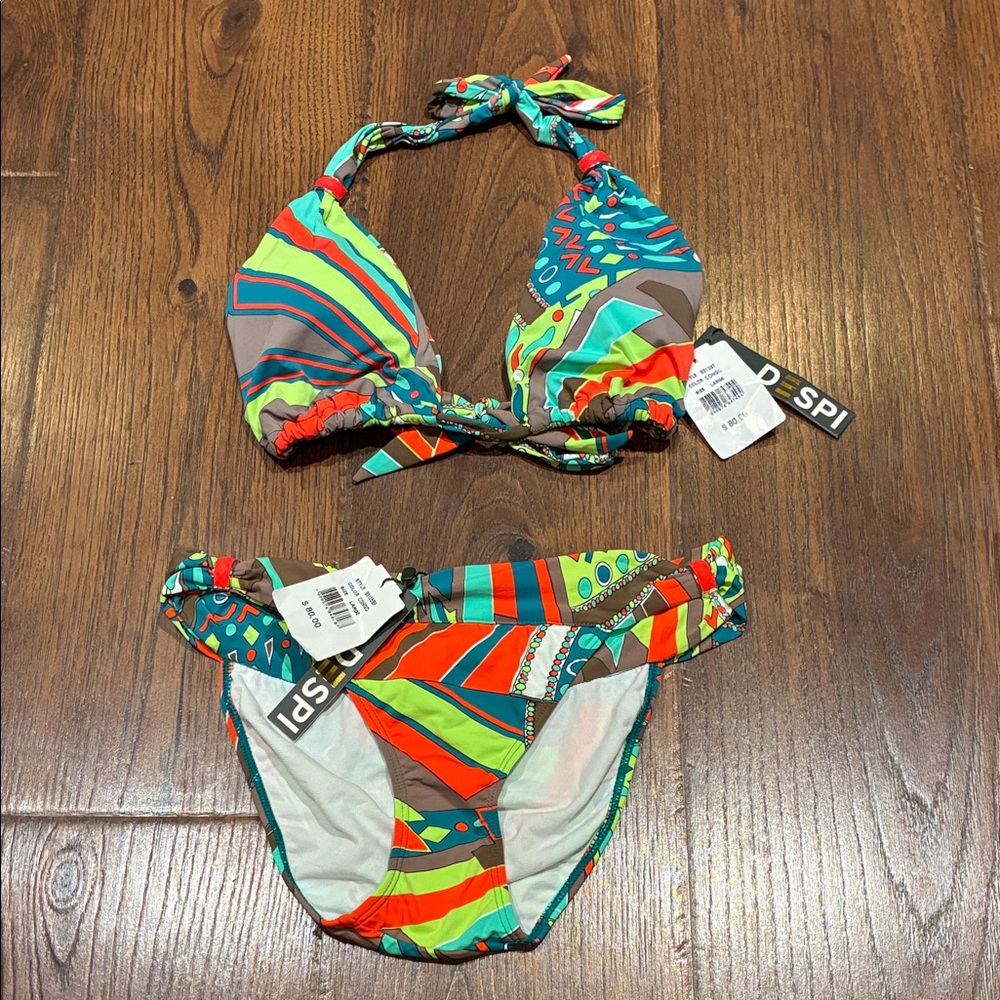 Colorful Patterned Bikini Set